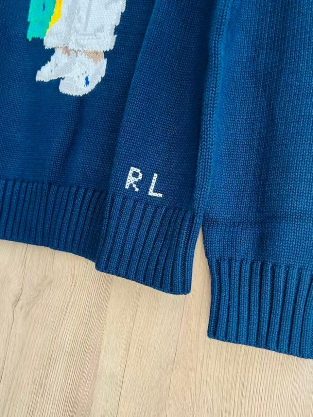 Ralph Lauren Navy Polo Bear Knit Sweater - Picture 5 of 8